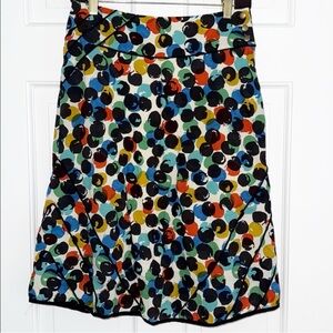 Edme & Esyllte Polka Dot A-line skirt circle Finger Paints pattern Womens Size 0
